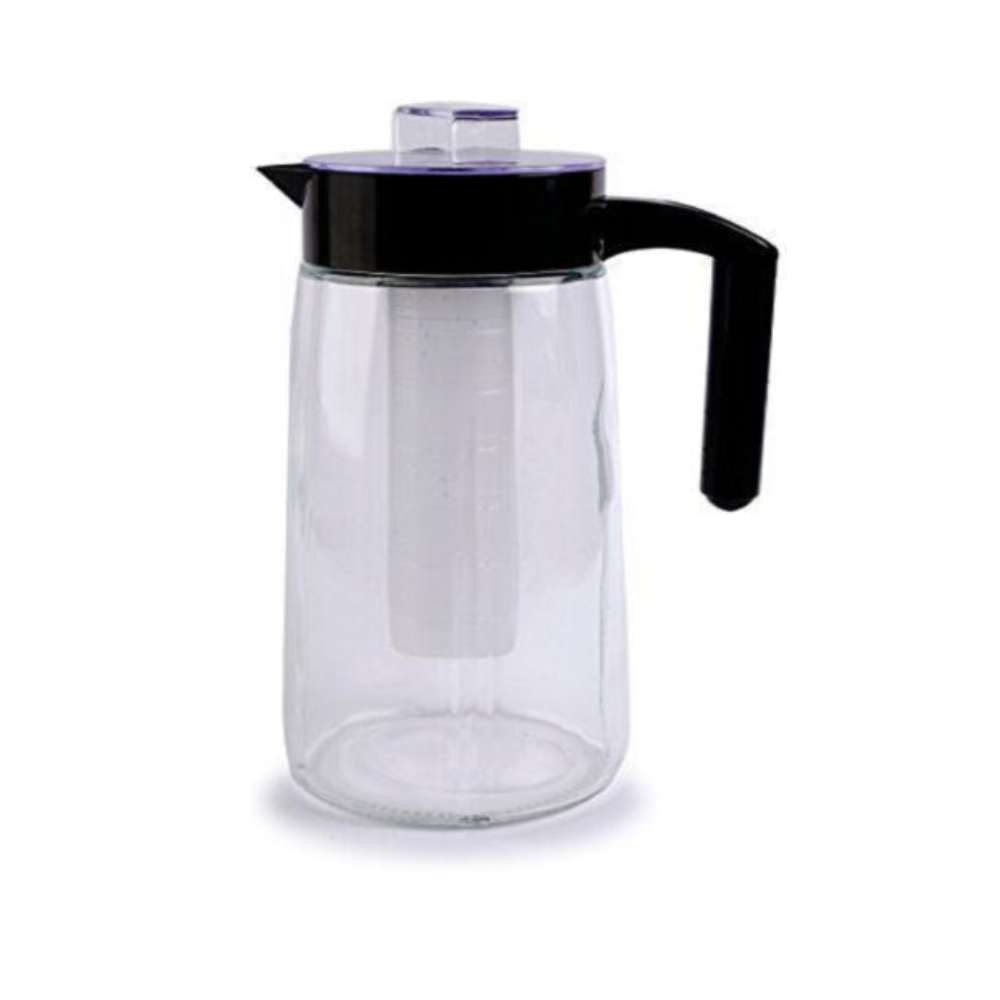 Circleware Flavor H2O Glass Pitcher With Cover And Ice Tube 60 oz