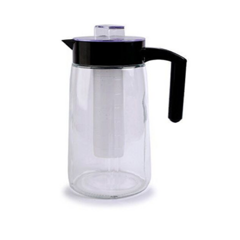 Circleware Flavor H2O Glass Pitcher With Cover And Ice Tube 60 oz