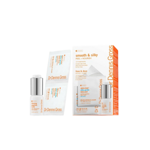Dr. Dennis Gross Smooth & Silky Kit 14 Packettes + Firming Peptide Milk 0.25 oz