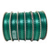 Holiday Time  Walmart Ribbon Green 18 feet Craft Ribbon 3/16" wide 100% Polyester 6 Rolls