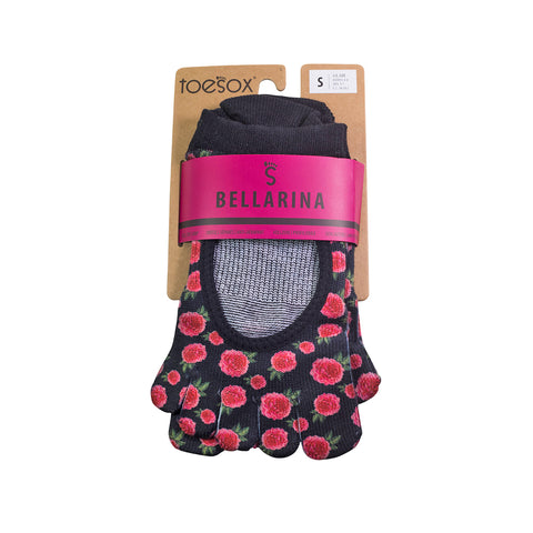 ToeSox Women's Bellarina Full Toe Grip Socks Rosie Size S