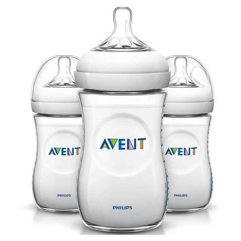 Philips Avent Natural Baby Bottle With Natural Response Nipple Clear 9oz 3pk