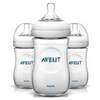 Philips Avent Natural Baby Bottle With Natural Response Nipple Clear 9oz 3pk