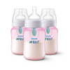Philips  Avent Anti-colic Bottle With AirFree Vent, 9oz, 3pk, Pink