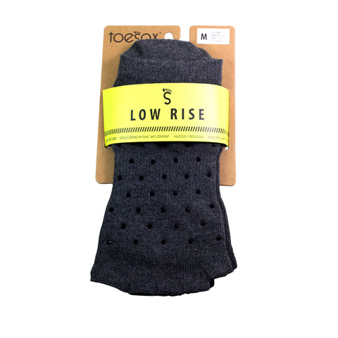 ToeSox Women's Grip Half Toe Low Rise Socks Sultry Size M