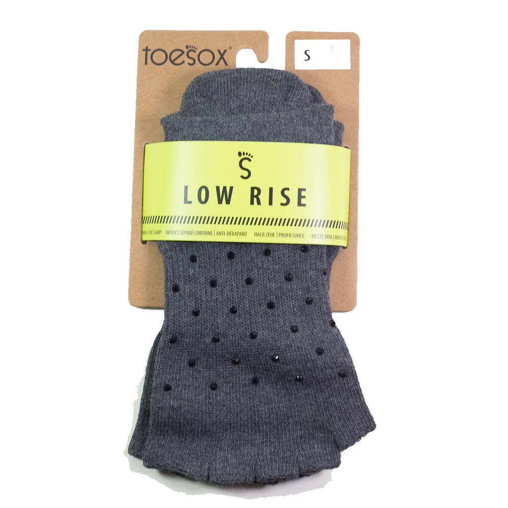 ToeSox Women's Grip Half Toe Low Rise Socks Sultry Size S