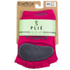 ToeSox Women's Plie Half Toe Grip Socks Fuchsia w Fuchsia Trim M