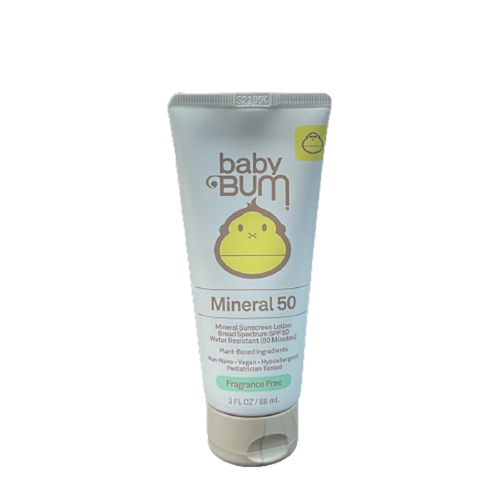 Sun Bum Baby Bum SPF 50 Mineral Sunscreen Lotion Fragrance Free 3 oz