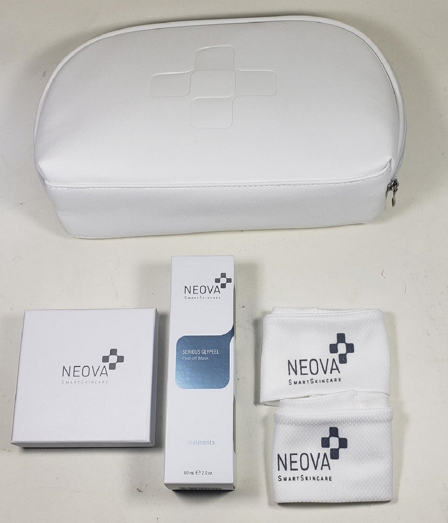 Neova Serious Glypeel Mask Treatments 2 oz Bundle w/ Bag, Mirror, 2 Headbands