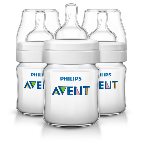 Philips Avent Anti-colic Bottle With AirFree Vent 4oz 3pk Clear