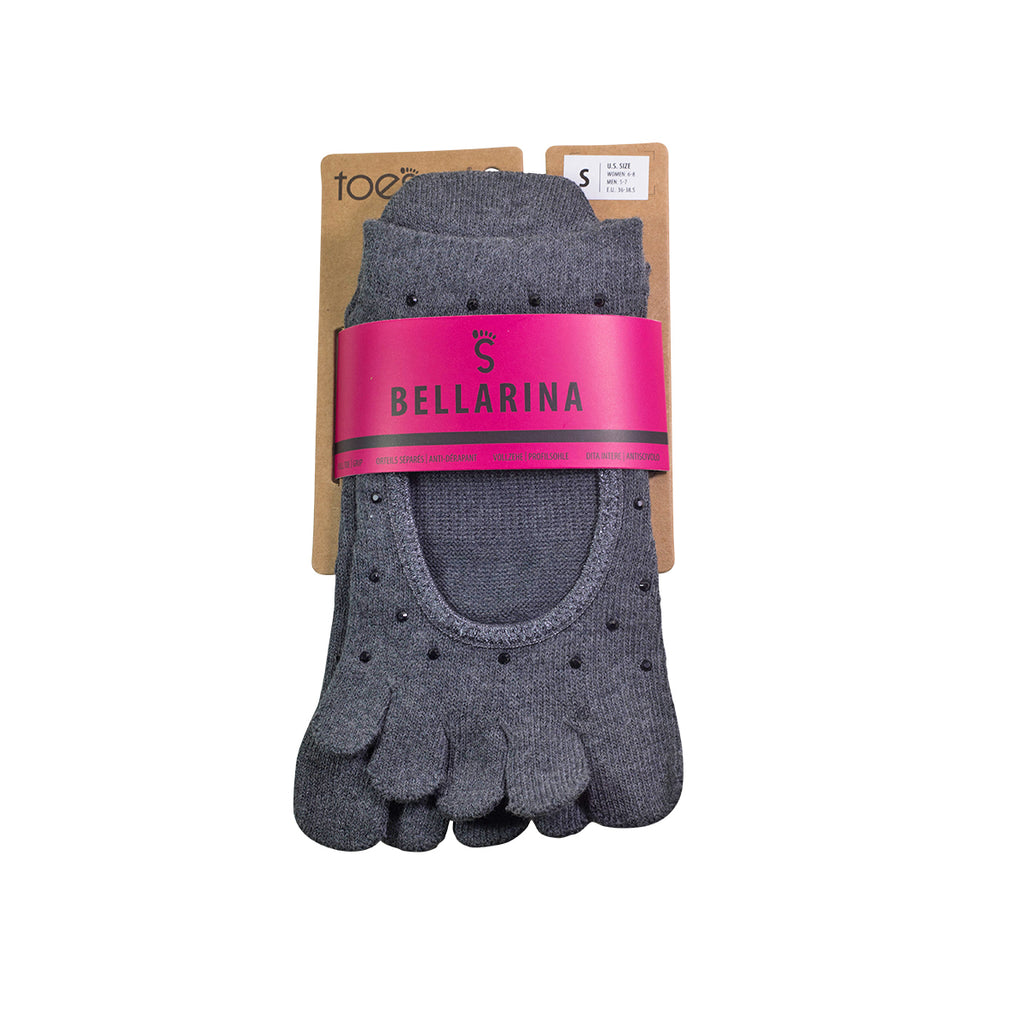 ToeSox Women's Bellarina Full Toe Grip Socks Sultry Size S