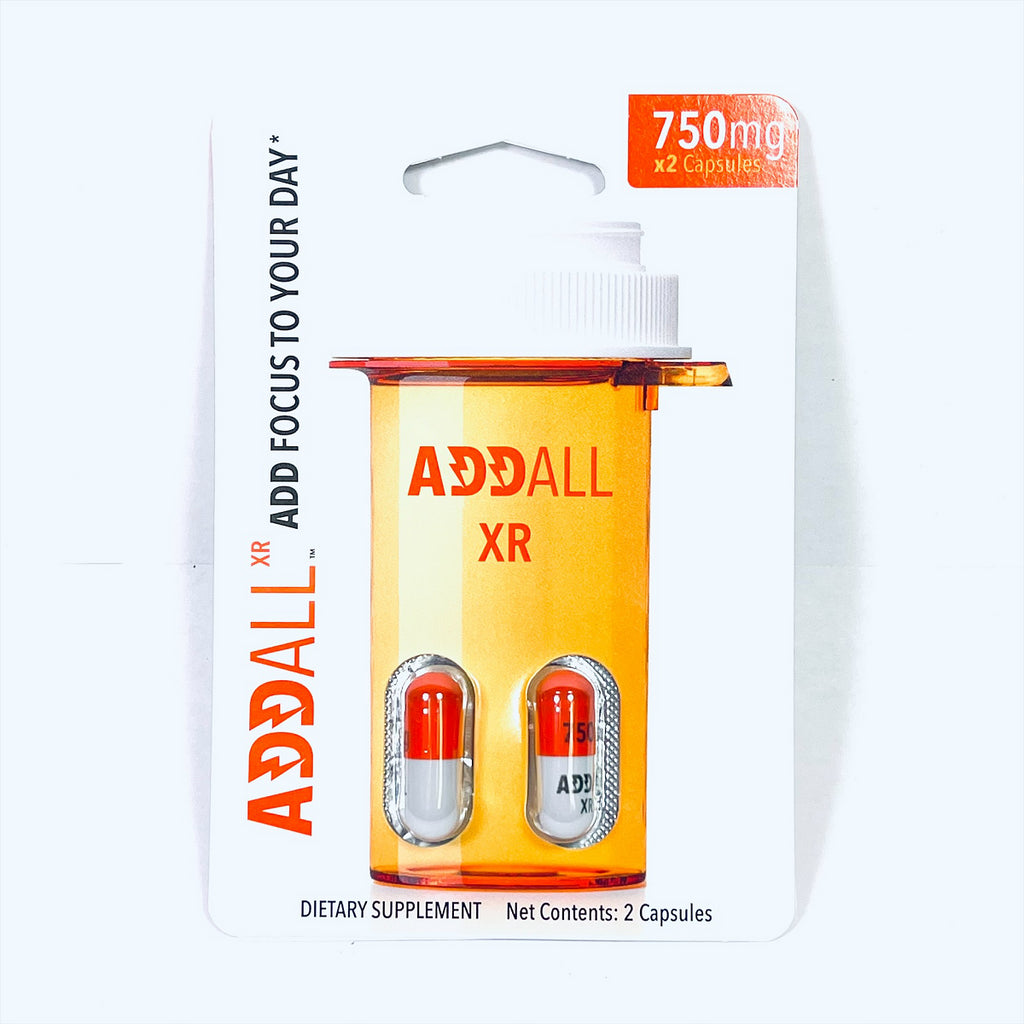 Addall XR Brain Boost Supplement 750 mg 2 Capsules 5 pk