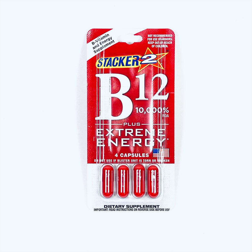 Stacker2 B12 10,000 Extreme Energy 4 Capsules (Pack of 24)
