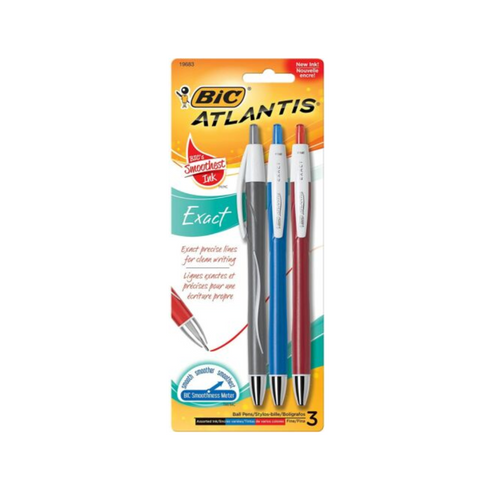 BIC Atlantis Pen 0.7mm, Pack of 3 - VCGNP31-AST