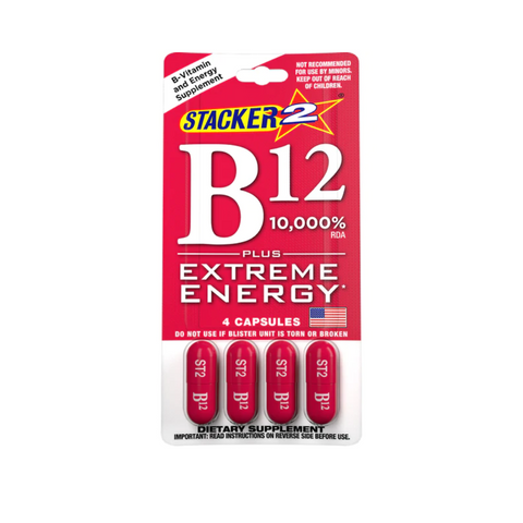 Stacker2 B12 10,000 Extreme Energy 4 Capsules