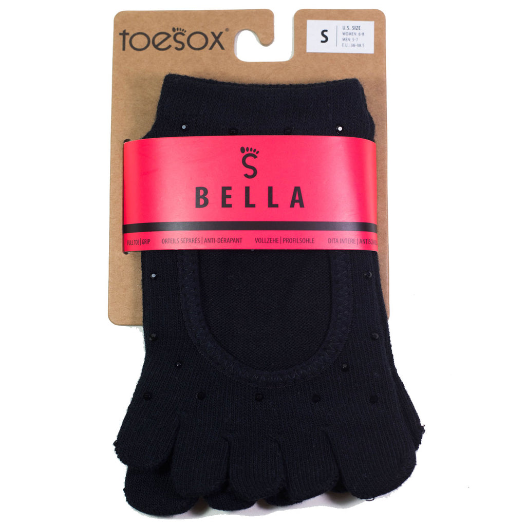 ToeSox Women's Bellarina Full Toe Grip Socks Nightlife Size S