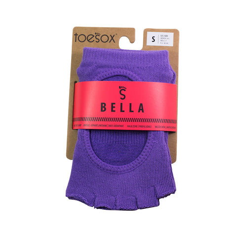 ToeSox Women's Bella Half Toe Grip Socks Light Purple Size S